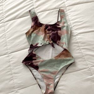 Petite cut out swimsuit